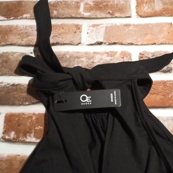 Sz M Halter Neck Stretch Sleeveless Casual Dress - Picture 8 of 9